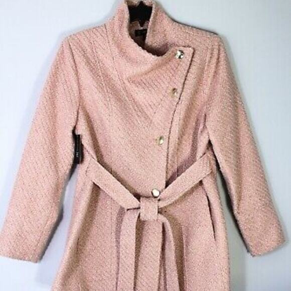 INC International Concepts Tweed Coat Size medium Neutral Pink - Picture 1 of 7
